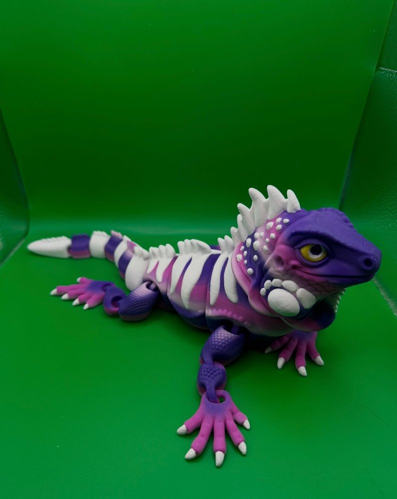 Purple and white skeletal dragon print